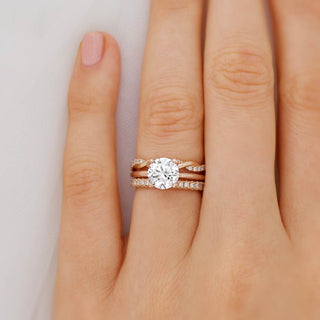 Timeless 1.20ct round solitaire moissanite ring shown on a finger