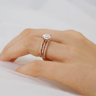 Timeless 1.20ct round solitaire moissanite ring close up of the setting