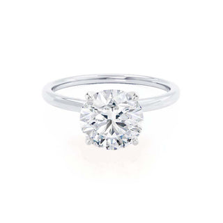 Sparkling 1.20ct round solitaire moissanite ring top view