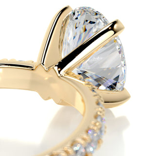 2.15ct Oval Cut Pave Diamond Moissanite Engagement Ring