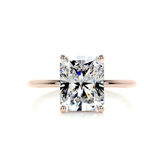 3.80ct Radiant Cut Solitaire Moissanite Diamond Engagement Ring