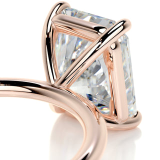 3.80ct Radiant Cut Solitaire Moissanite Diamond Engagement Ring
