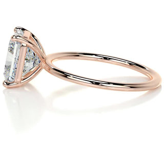 3.80ct Radiant Cut Solitaire Moissanite Diamond Engagement Ring