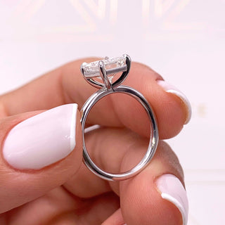 3.80ct Radiant Cut Solitaire Moissanite Diamond Engagement Ring