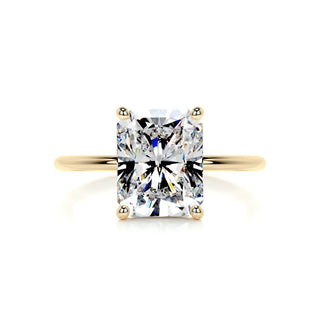 3.80ct Radiant Cut Solitaire Moissanite Diamond Engagement Ring