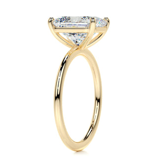 3.80ct Radiant Cut Solitaire Moissanite Diamond Engagement Ring