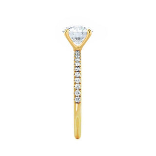 Gorgeous 1.20ct radiant solitaire moissanite ring shown on a finger