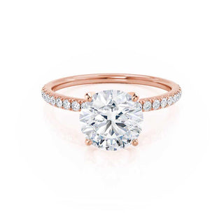 Graceful 1.0ct round solitaire moissanite ring front view image 2