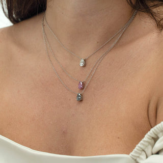 Pear Cut Diamond Moissanite Colleen Necklace For Women