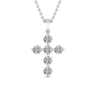 Round Shape Diamond Evangeline Moissanite Necklace For Women