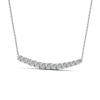 0.82ct Round Cut Diamond Moissanite Necklace