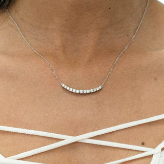 0.82ct Round Cut Diamond Moissanite Necklace