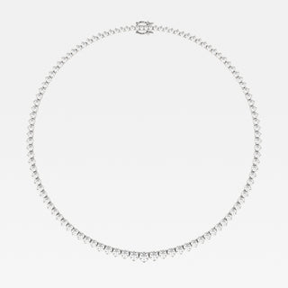 Round Brilliant Cut Solitaire Moissanite Tennis Necklace on hand