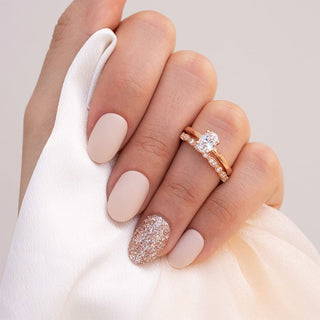 Gorgeous 1.33ct oval solitaire moissanite ring front view