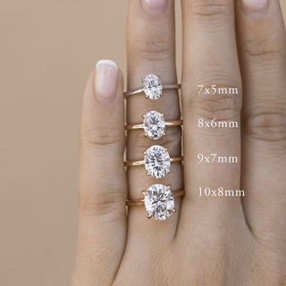 0.75 CT Round Brilliant Solitaire Moissanite Engagement Ring band view