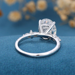 2.72 CT Oval Brilliant Cut Pave Moissanite Engagement Ring on hand
