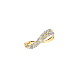 Elegant 2.0ct pear moissanite wedding band side profile view