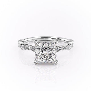 princess-solitaire-milgrain-pave-moissanite-engagement-ring