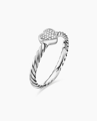 0.05 TCW Round Twisted Heart Shape Moissanite Diamond Wedding Band