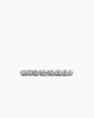 0.35 TCW Round Cut Twisted Pave Moissanite Diamond Wedding Band