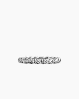0.35 TCW Round Cut Twisted Pave Moissanite Diamond Wedding Band