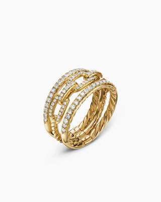 0.52 TCW Antique Round 3 Row Chain Link Moissanite Diamond Wedding Band