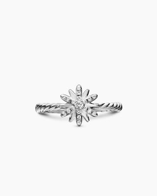 0.10 TCW Round Star Twisted Moissanite Diamond Wedding Band