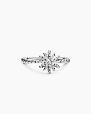 0.10 TCW Round Star Twisted Moissanite Diamond Wedding Band