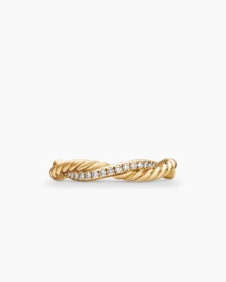 0.08 TCW Unique Round Twisted Pave Moissanite Diamond Wedding Band