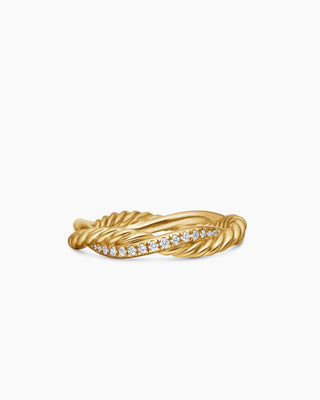 0.08 TCW Unique Round Twisted Pave Moissanite Diamond Wedding Band