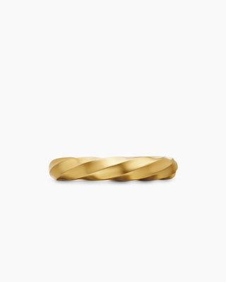 Stunning Cable Edge Plain Gold Metal Wedding Band For Men & Women