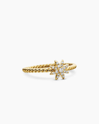 0.06 TCW Round Twisted Star Shape Moissanite Diamond Wedding Band