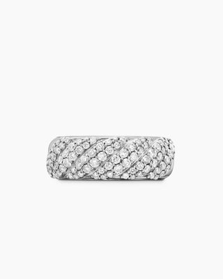1.06 TCW Unique Round Cable Moissanite Diamond Wedding Band