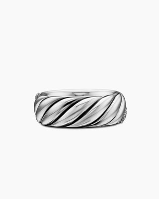 1.06 TCW Unique Round Cable Moissanite Diamond Wedding Band