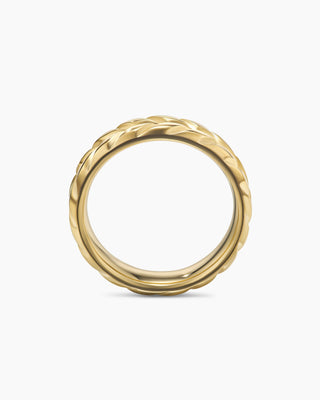 Nature Inspired Leaf Shape Gold Metal Plain Wedding Band For Men & Women