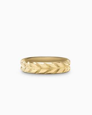Nature Inspired Leaf Shape Gold Metal Plain Wedding Band For Men & Women