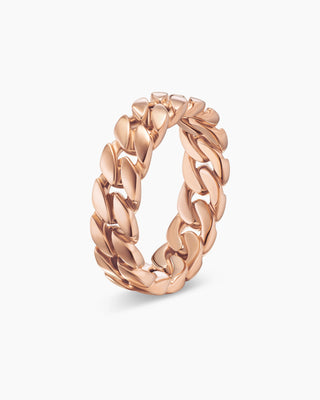 Classic Curb Chain Link Gold Metal Plain Wedding Band For Men & Women
