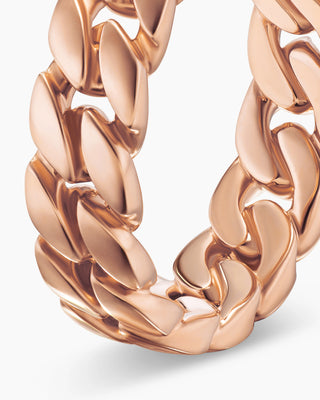 Classic Curb Chain Link Gold Metal Plain Wedding Band For Men & Women