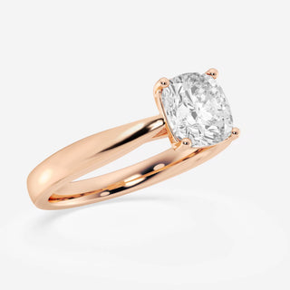 3CT Cushion Cut Moissnite Diamond Solitaire Engagement Ring For Women