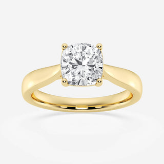 3CT Cushion Cut Moissnite Diamond Solitaire Engagement Ring For Women