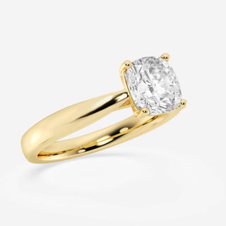 3CT Cushion Cut Moissnite Diamond Solitaire Engagement Ring For Women