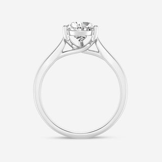 Brilliant 1.0ct pear solitaire moissanite ring top view