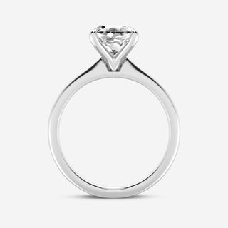 1.0CT Asscher Cut Moissanite Diamond Petite Solitaire Engagement Ring