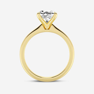 1.0CT Asscher Cut Moissanite Diamond Petite Solitaire Engagement Ring