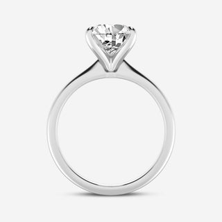 Elegant 1.0ct pear solitaire moissanite ring top view