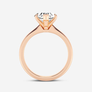 1.0 CT Heart Brilliant Solitaire Moissanite Engagement Ring full view