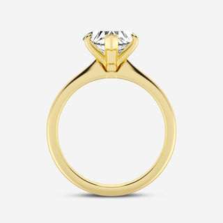 1.0 CT Heart Brilliant Solitaire Moissanite Engagement Ring angle view
