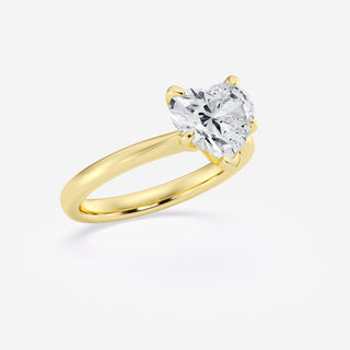 1.0 CT Heart Brilliant Solitaire Moissanite Engagement Ring on hand
