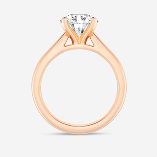 Elegant 1.0ct round solitaire moissanite ring sparkle close up