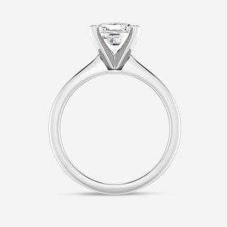 Sparkling 1.0ct cushion solitaire moissanite ring macro detail of the stones